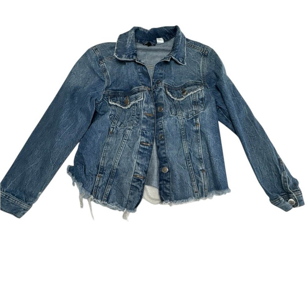 H&M | Distressed Denim Jacket | XS